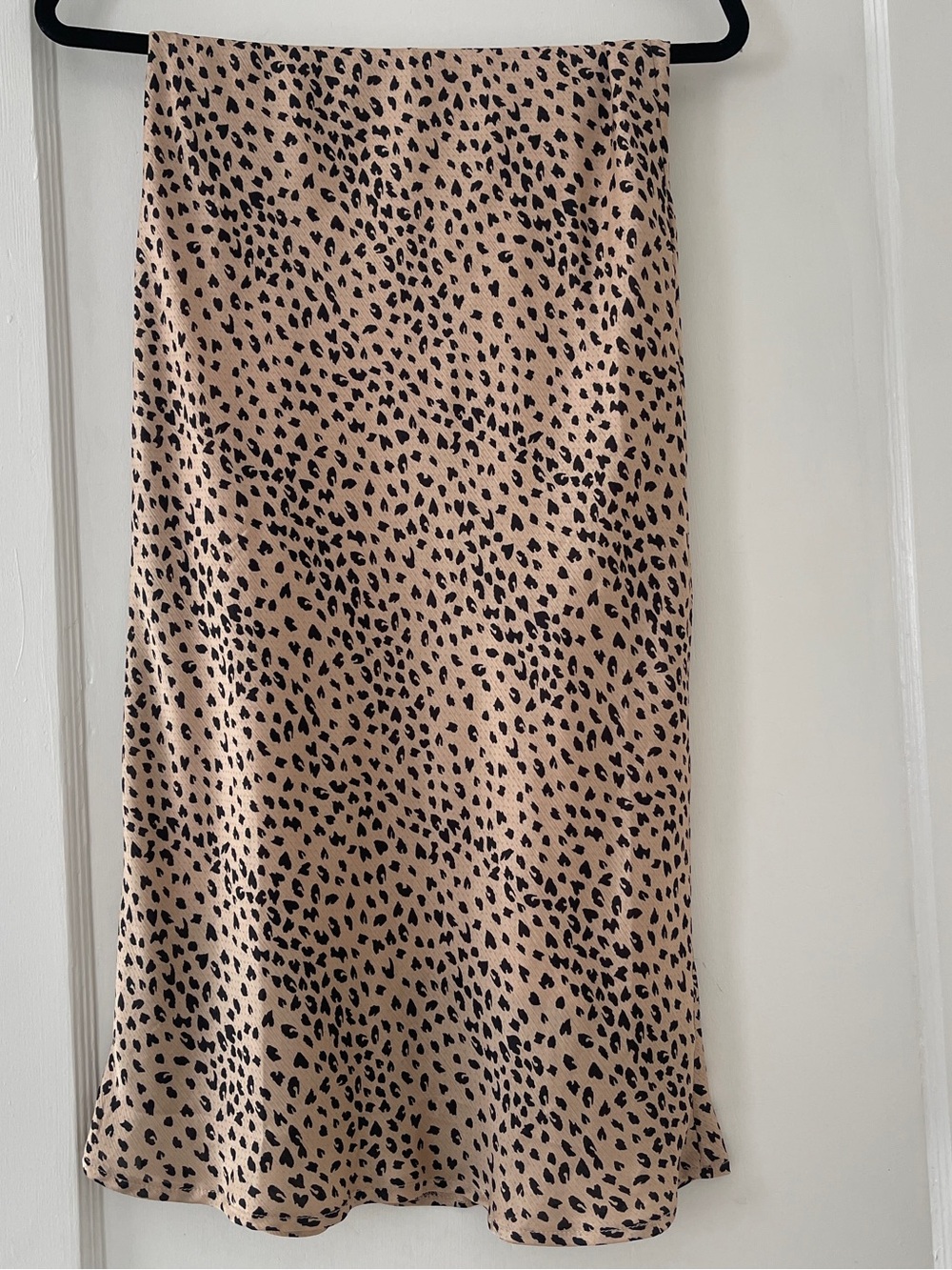 Leopard Print Midi Skirt in Tan and Black